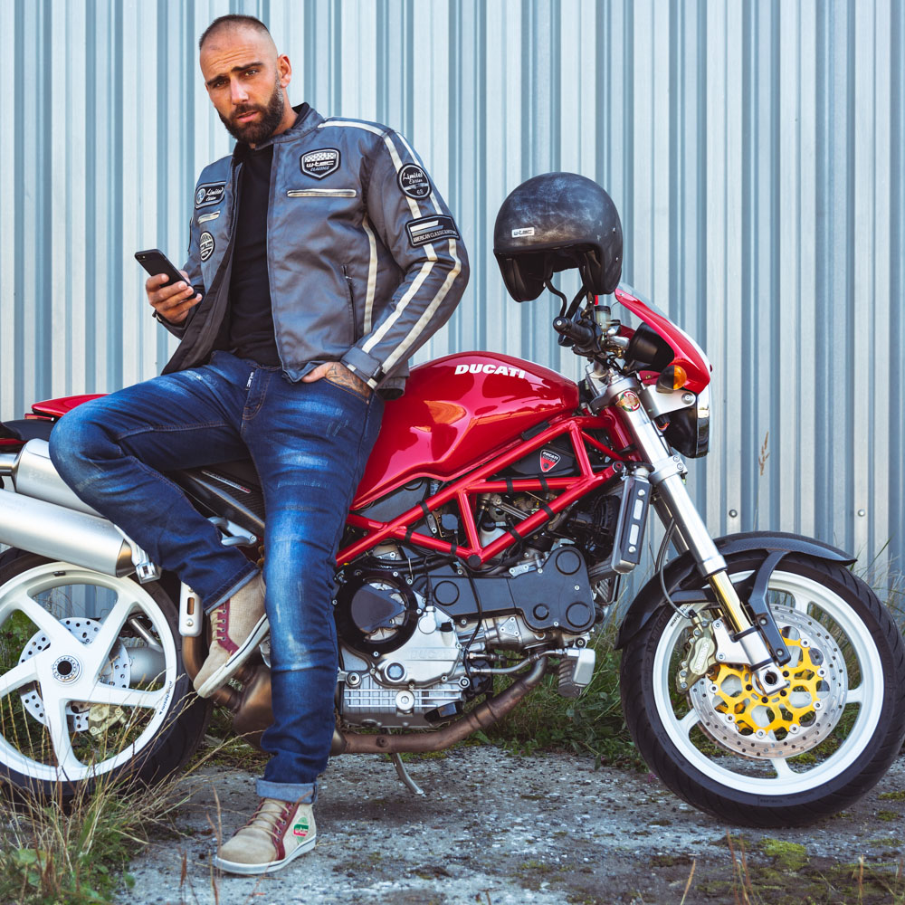 Pánské moto jeansy W-TEC Feeldy modrá XXL - Obrázek 3