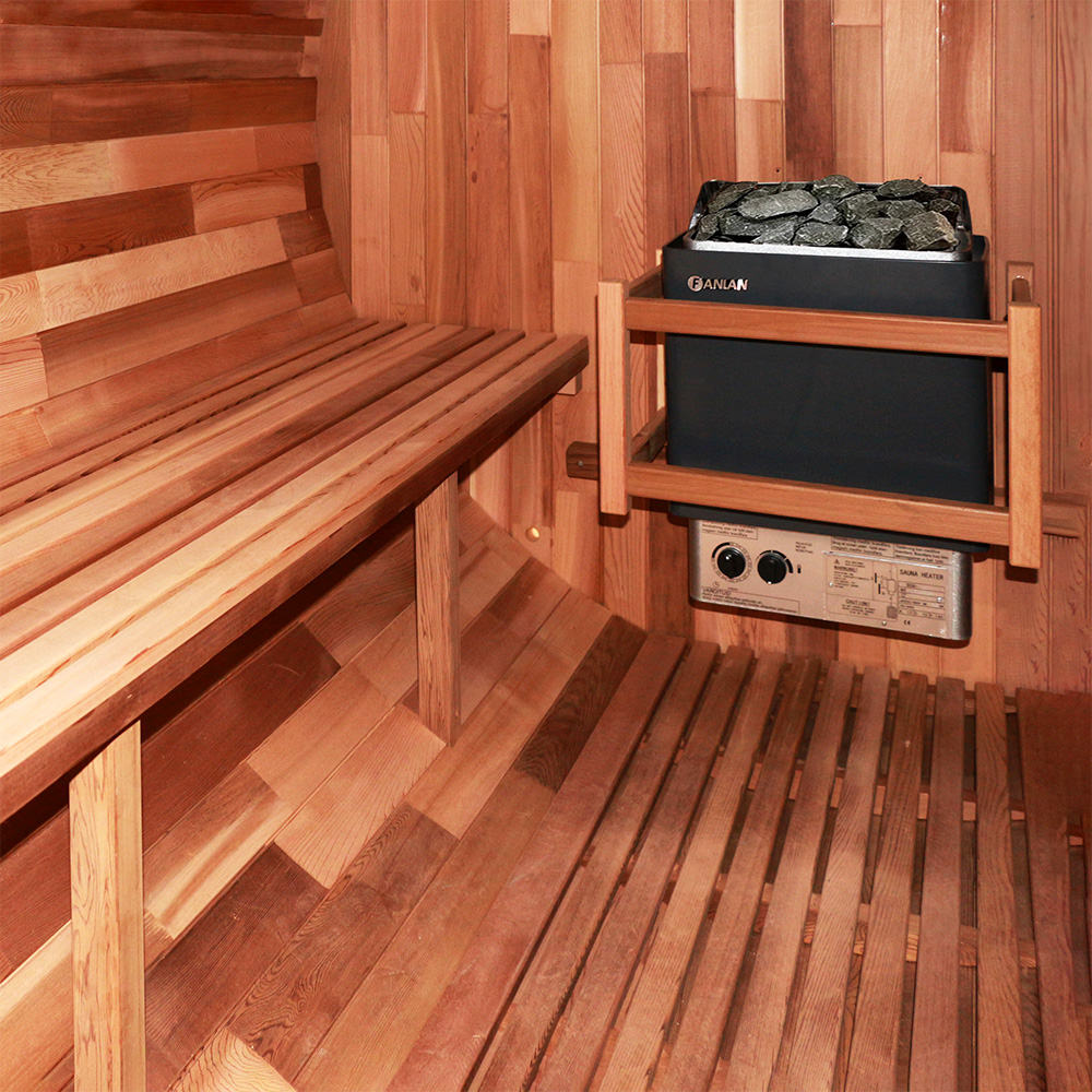 Finská sudová sauna inSPORTline Viduor 600 - cedrové dřevo s elektrickými 6 kW kamny (obrázek 6)