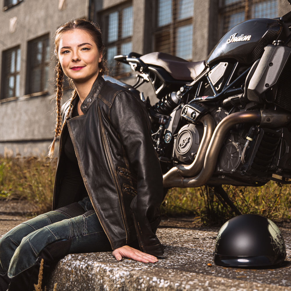 Dámské moto jeansy W-TEC Bolftyna modro-černá S (obrázek 8)