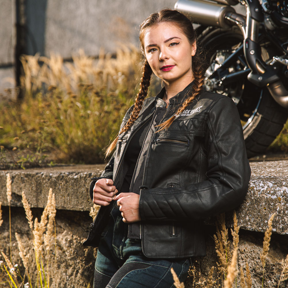 Dámská kožená moto bunda W-TEC Black Heart Raptura černá M (obrázek 7)