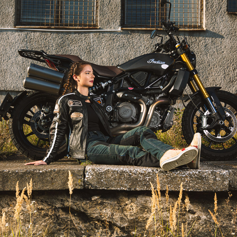 Dámské moto jeansy W-TEC Bolftyna modro-černá S (obrázek 4)