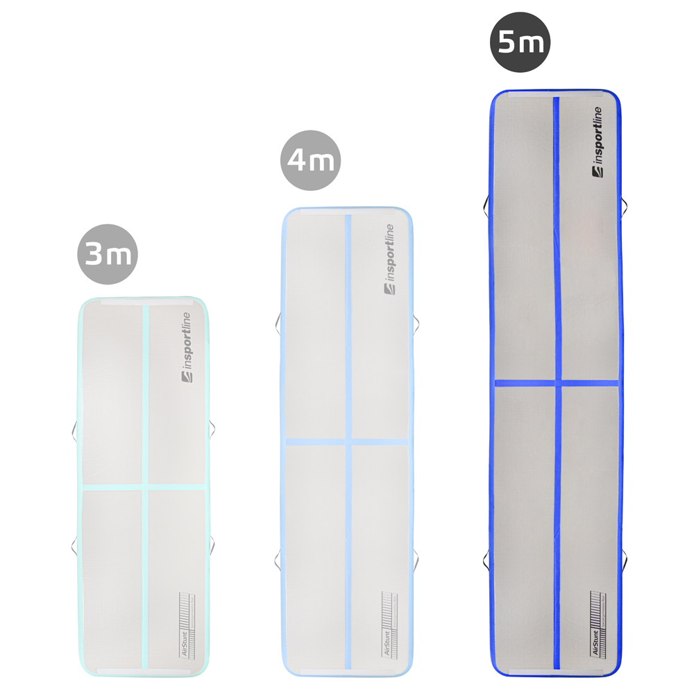 Airtrack inSPORTline Airstunt 500x100x10 cm bílá s elektrickou pumpou - Obrázek 6
