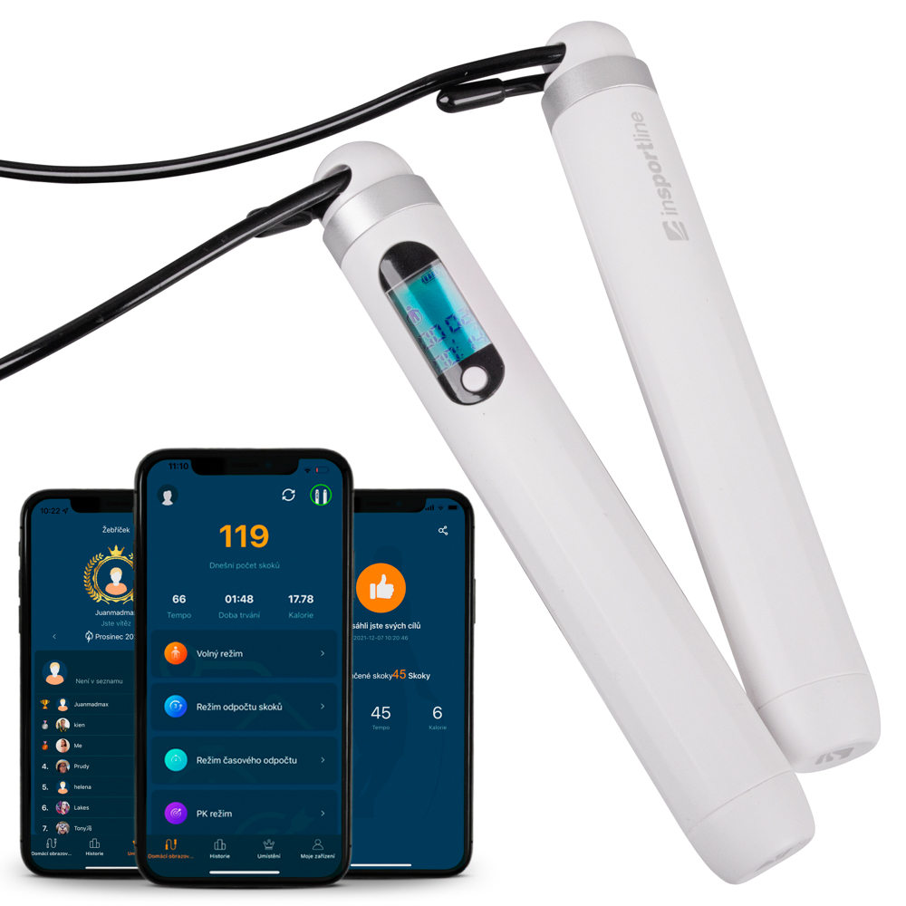 Chytré švihadlo inSPORTline Jumpsmart černá - Obrázek 4