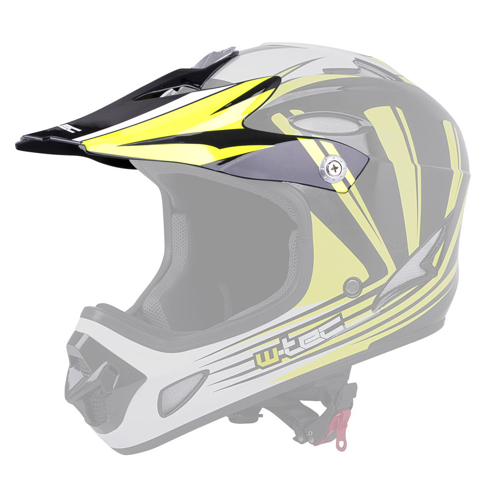 Levně Náhradní kšilt pro přilbu W-TEC FS-605 Yellow Graphic