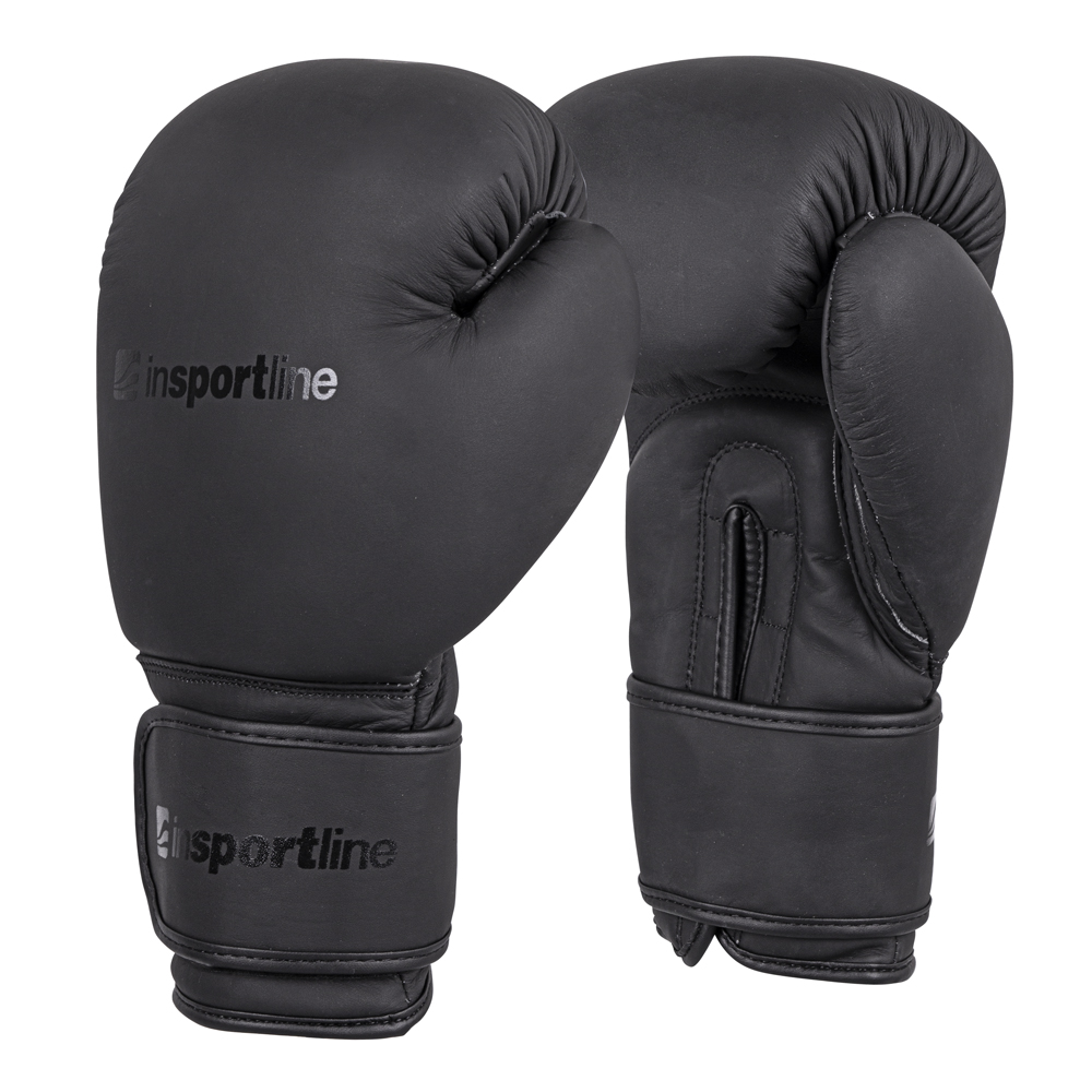 Boxerské rukavice inSPORTline Kuero černá - 12oz