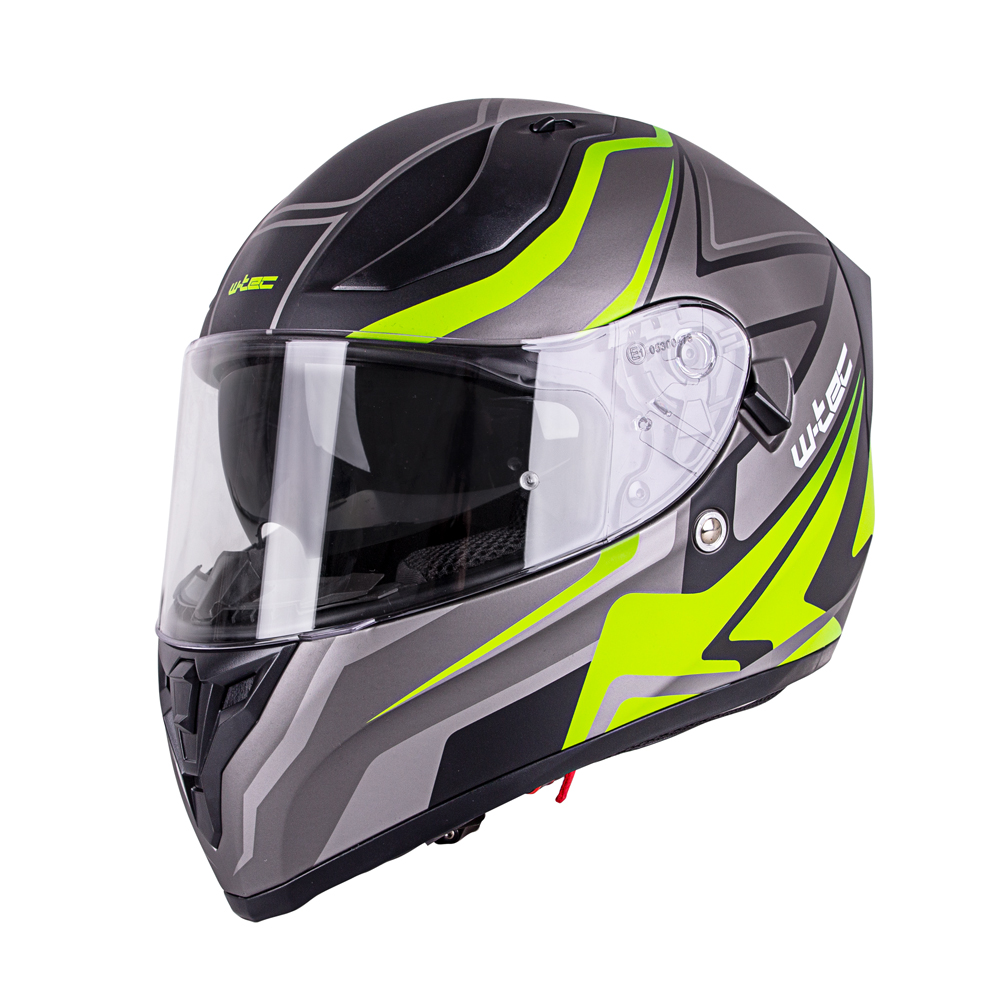 Integrální přilba W-TEC Vintegra Graphic  černá-fluo žlutá  XL (61-62)