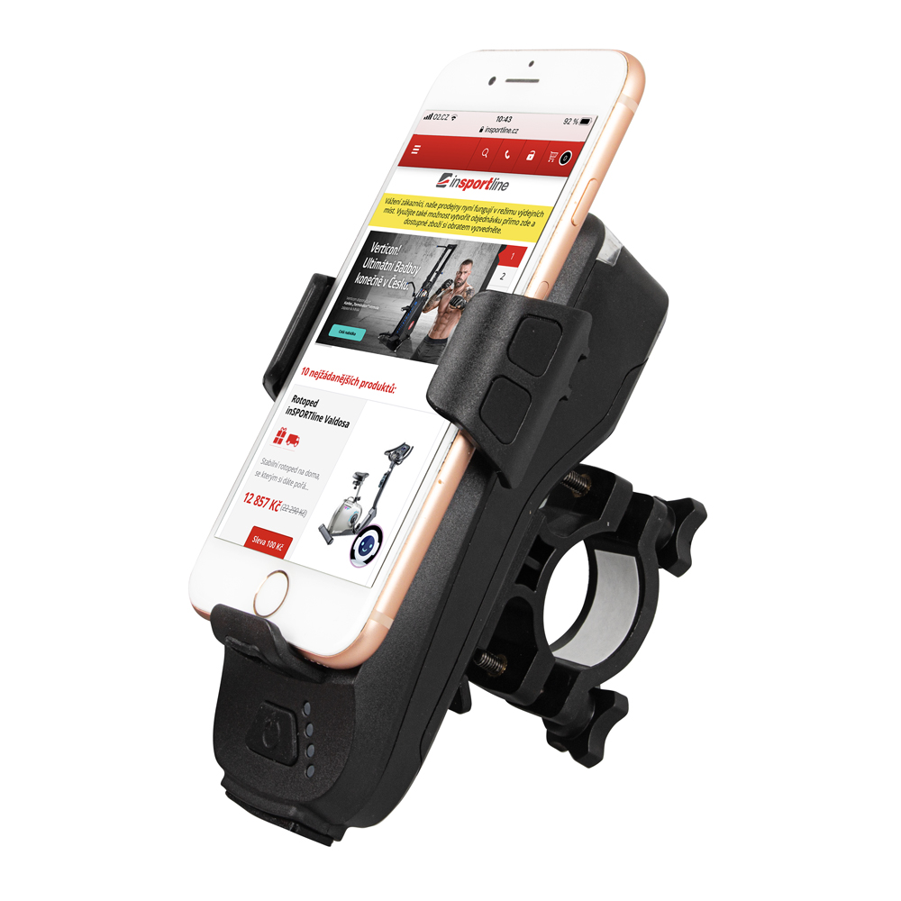 Držák telefonu s powerbankou/světlem/zvonkem inSPORTline Keporfun 4000mAh - Obrázek 3