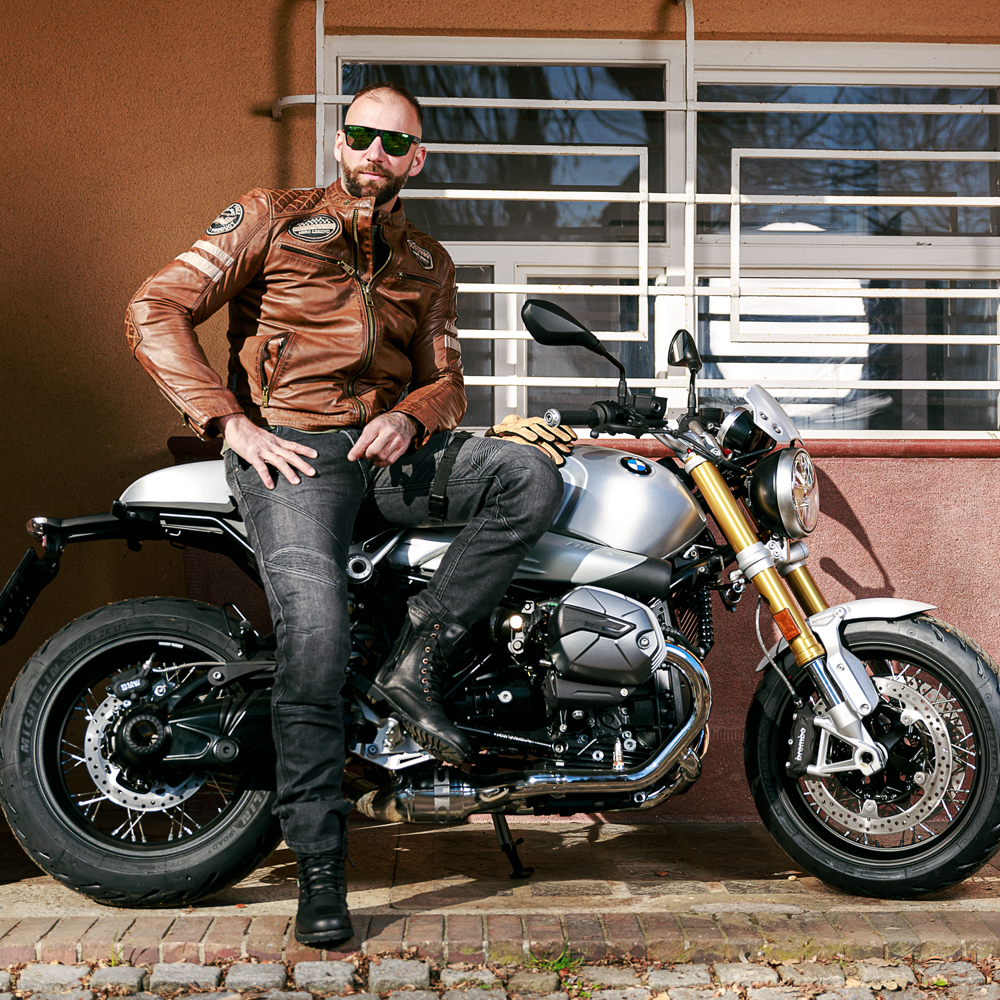 Pánská kožená bunda W-TEC Milano černá M - Obrázek 5