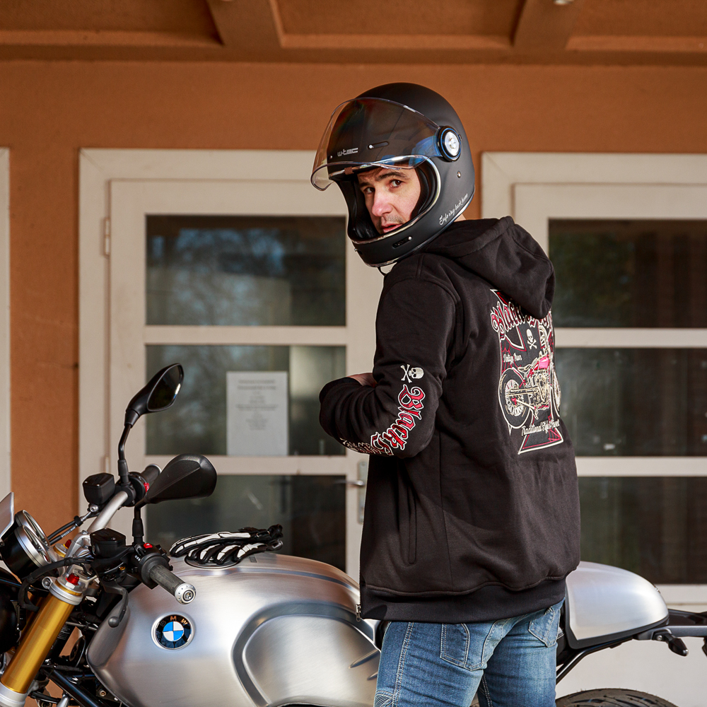 Pánská mikina W-TEC Black Heart Vintage Iron Hoodie černá 4XL - Obrázek 5