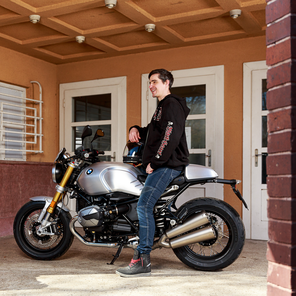 Pánská mikina W-TEC Black Heart Vintage Iron Hoodie černá 4XL - Obrázek 4