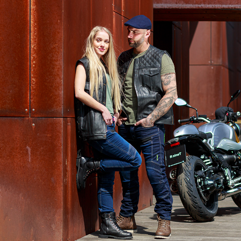 Kožená moto vesta W-TEC Losango Black XL - Obrázek 2