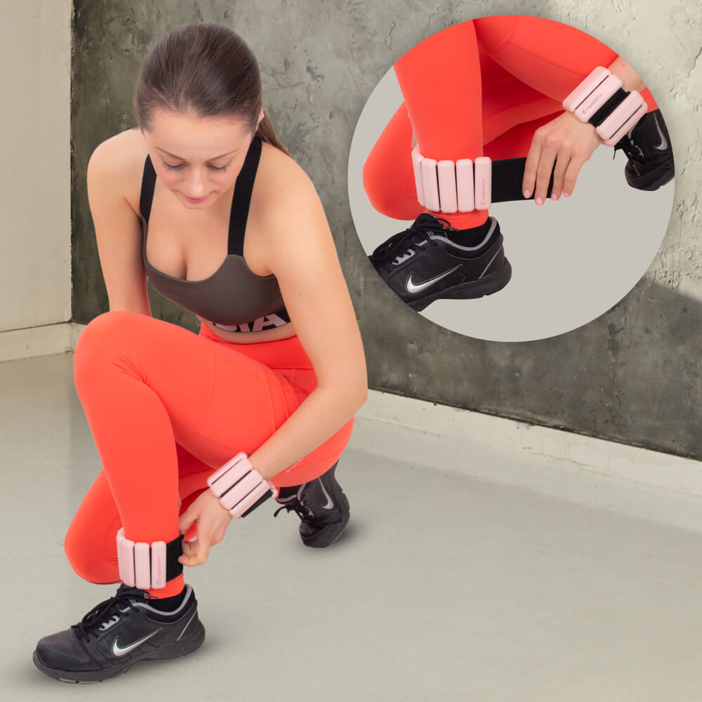 Fitness závaží na kotník a zápěstí inSPORTline Brace 2x1 kg černá (obrázek 7)