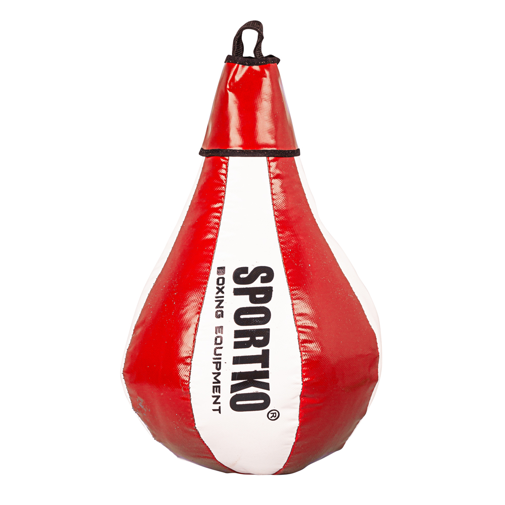 Boxovací pytel SportKO GP1 24x40cm / 5kg  bílo-červená - bílo,červená