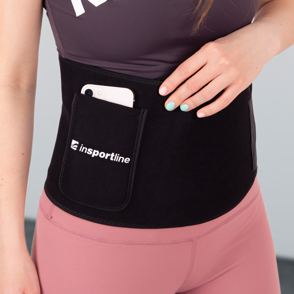 Neoprenový pás inSPORTline Waistpire s kapsičkou černá M (obrázek 9)