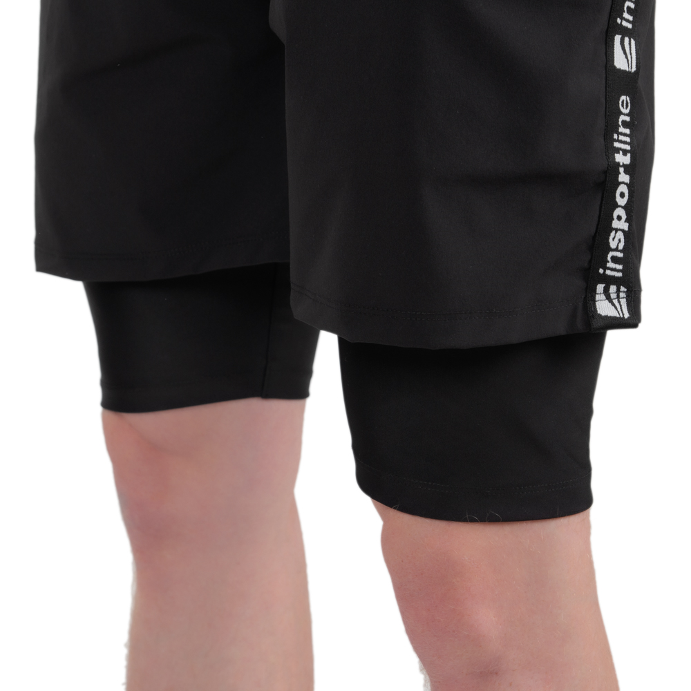 Pánské kraťasy 2v1 inSPORTline Closefit Short černá XL - Obrázek 5