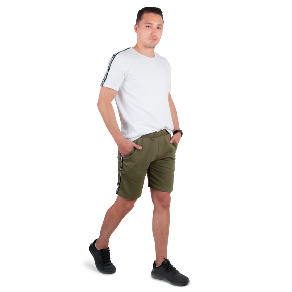 Pánské teplákové kraťasy inSPORTline Easystrap khaki L - Obrázek 7