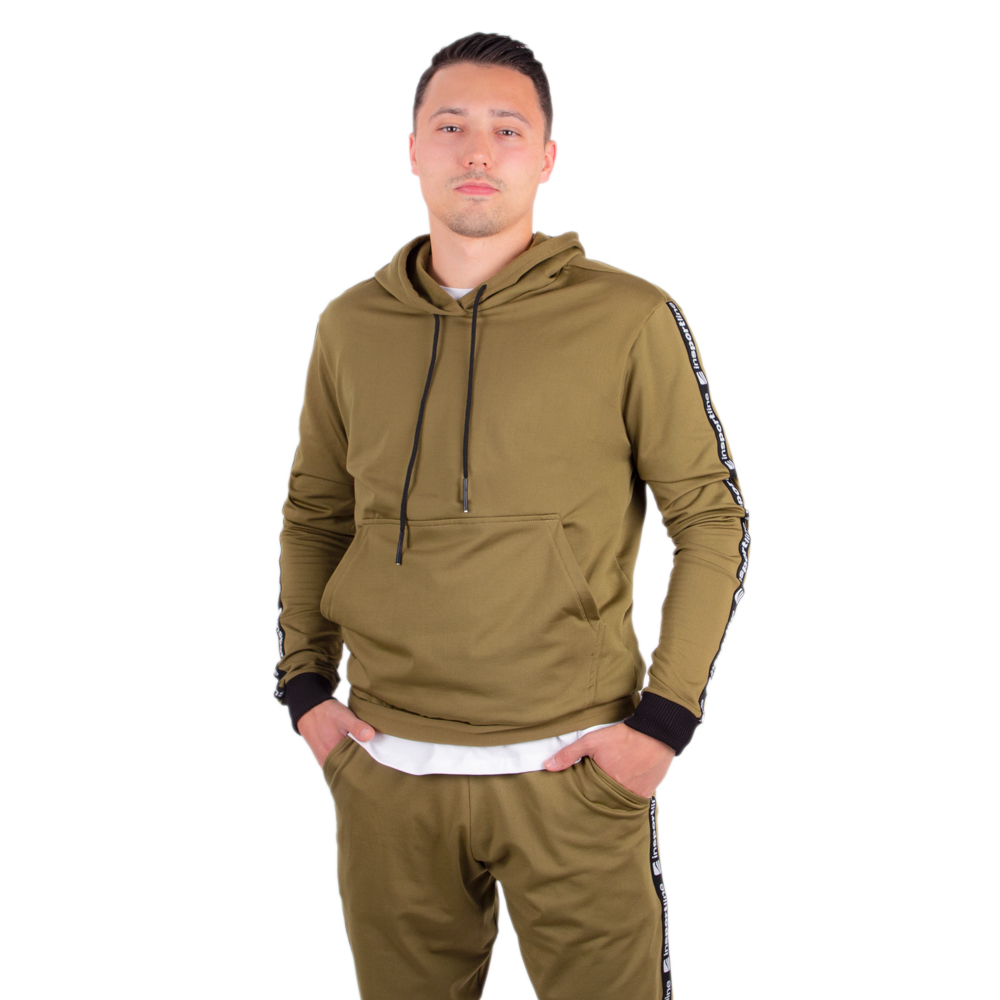 Pánská mikina inSPORTline Straphoodie khaki M (obrázek 7)
