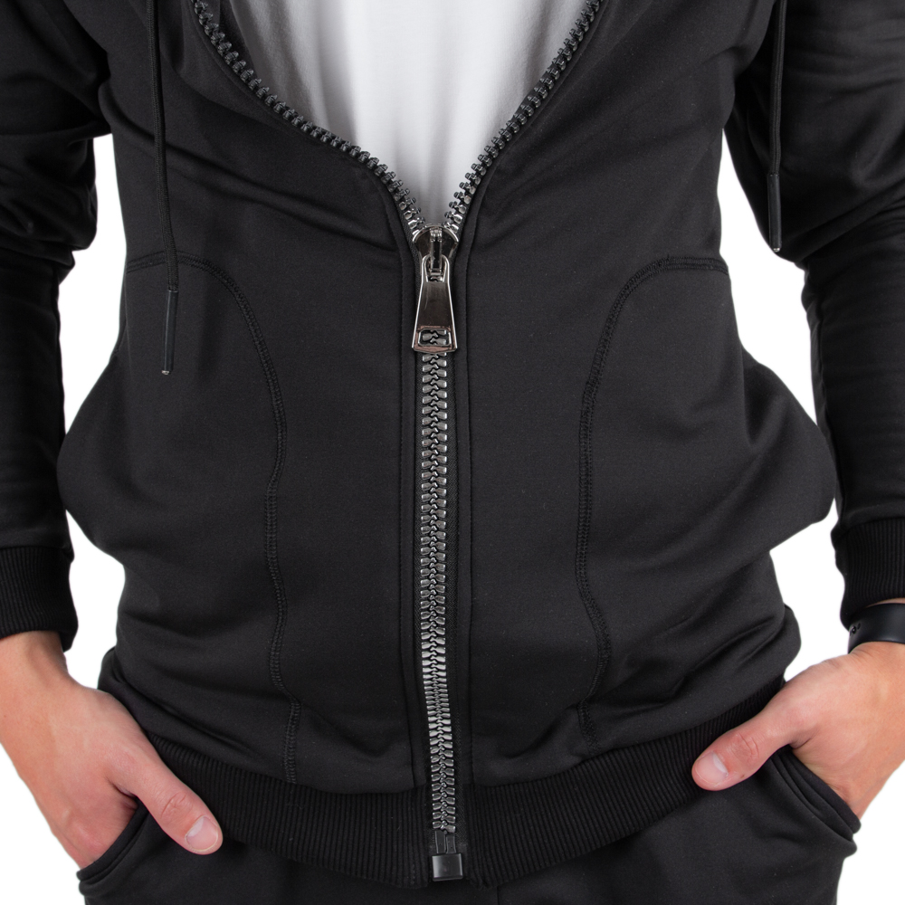 Pánská tepláková bunda inSPORTline Comfyhoodie Man černá XL (obrázek 8)