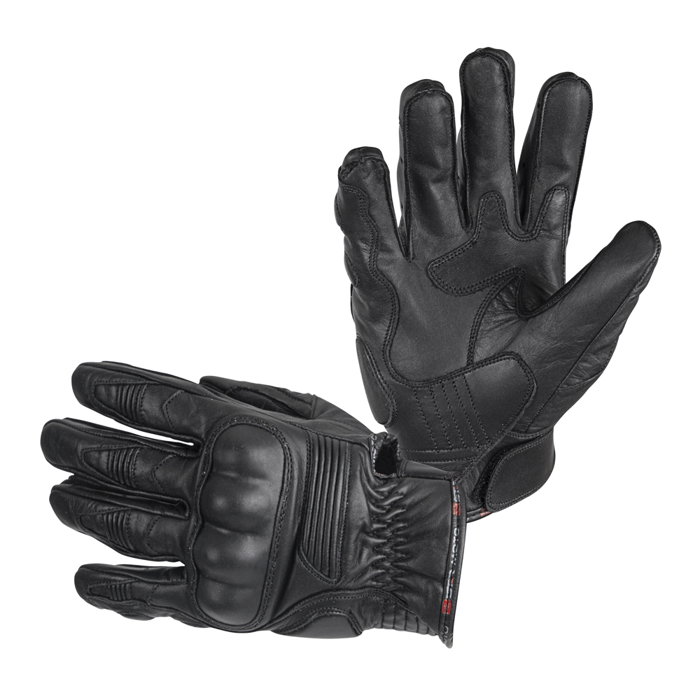 Kožené moto rukavice B-STAR McLeather černá 3XL