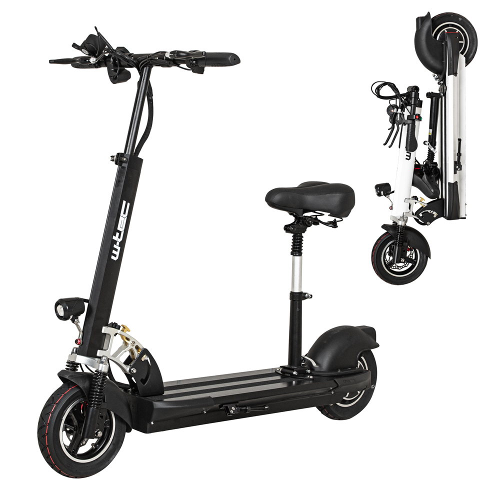 Elektrická koloběžka W-TEC Saturian II 10" se sedlem černá