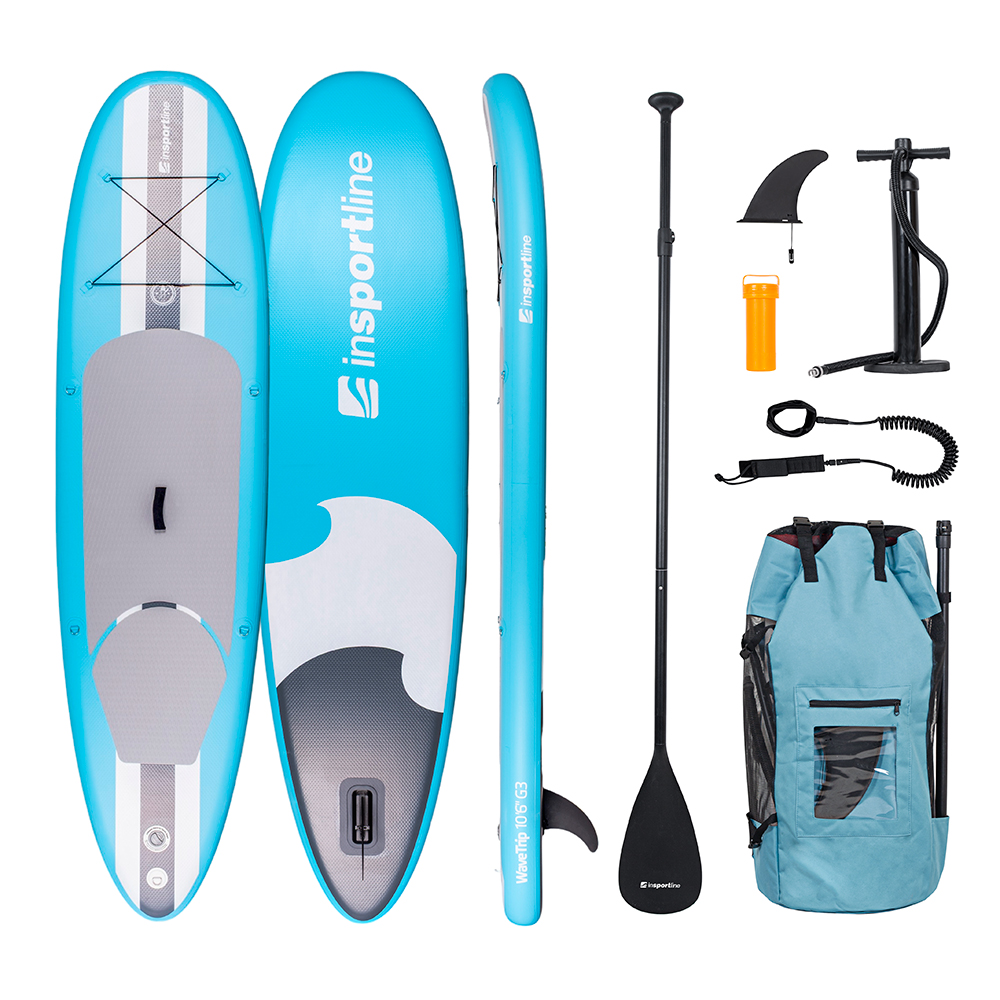 Paddleboard s příslušenstvím inSPORTline WaveTrip 10'6" G3 modrá