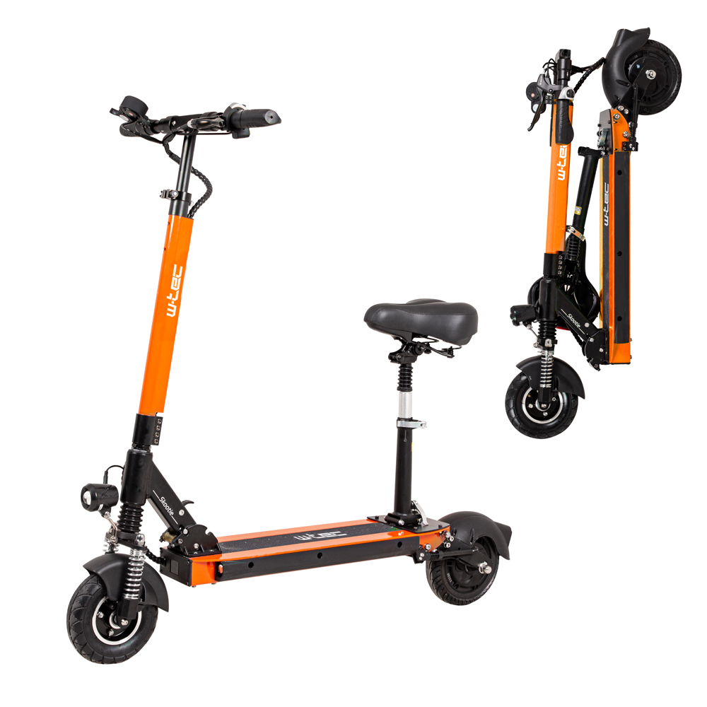 Elektrická koloběžka W-TEC Skootie Pro II 8" se sedlem oranžová