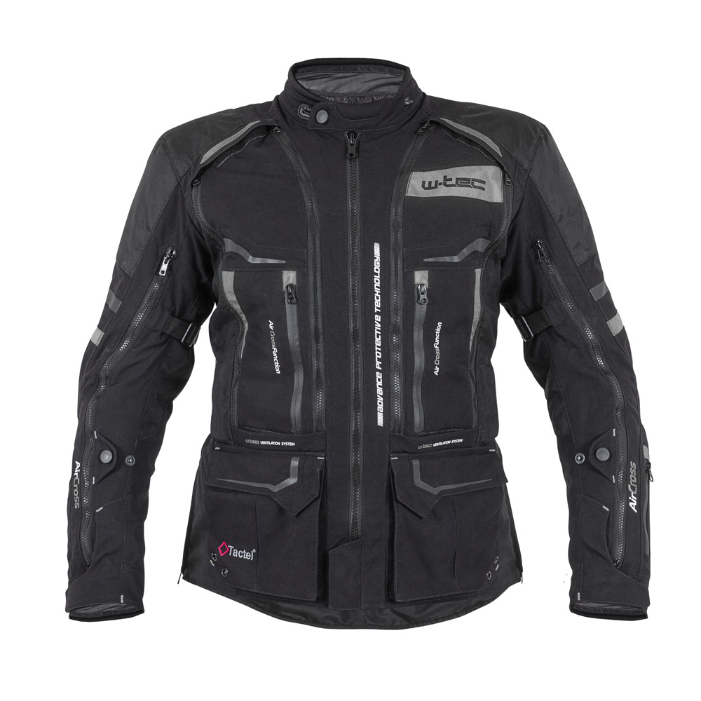 Moto bunda W-TEC Aircross černo-šedá - XL