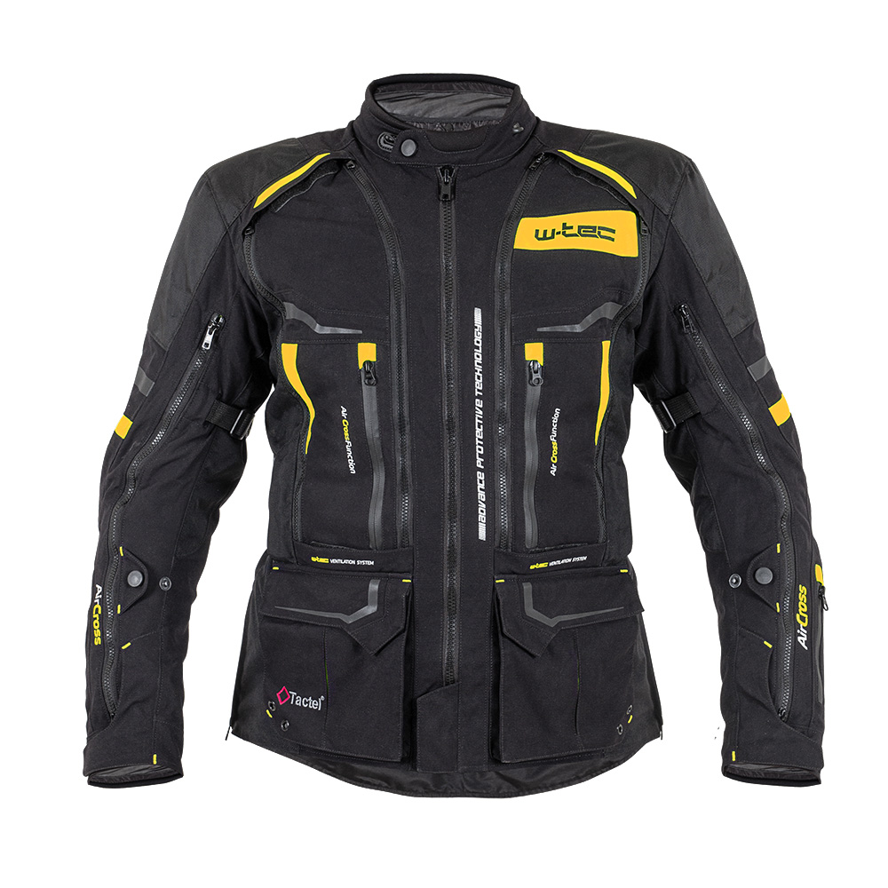 Moto bunda W-TEC Aircross černo-zlatá - L