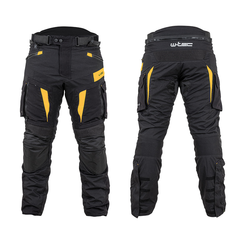 Moto kalhoty W-TEC Aircross  černo-zlatá  6XL - černo,zlatá