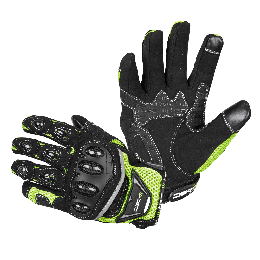 Moto rukavice W-TEC Upgear černá-fluo - M