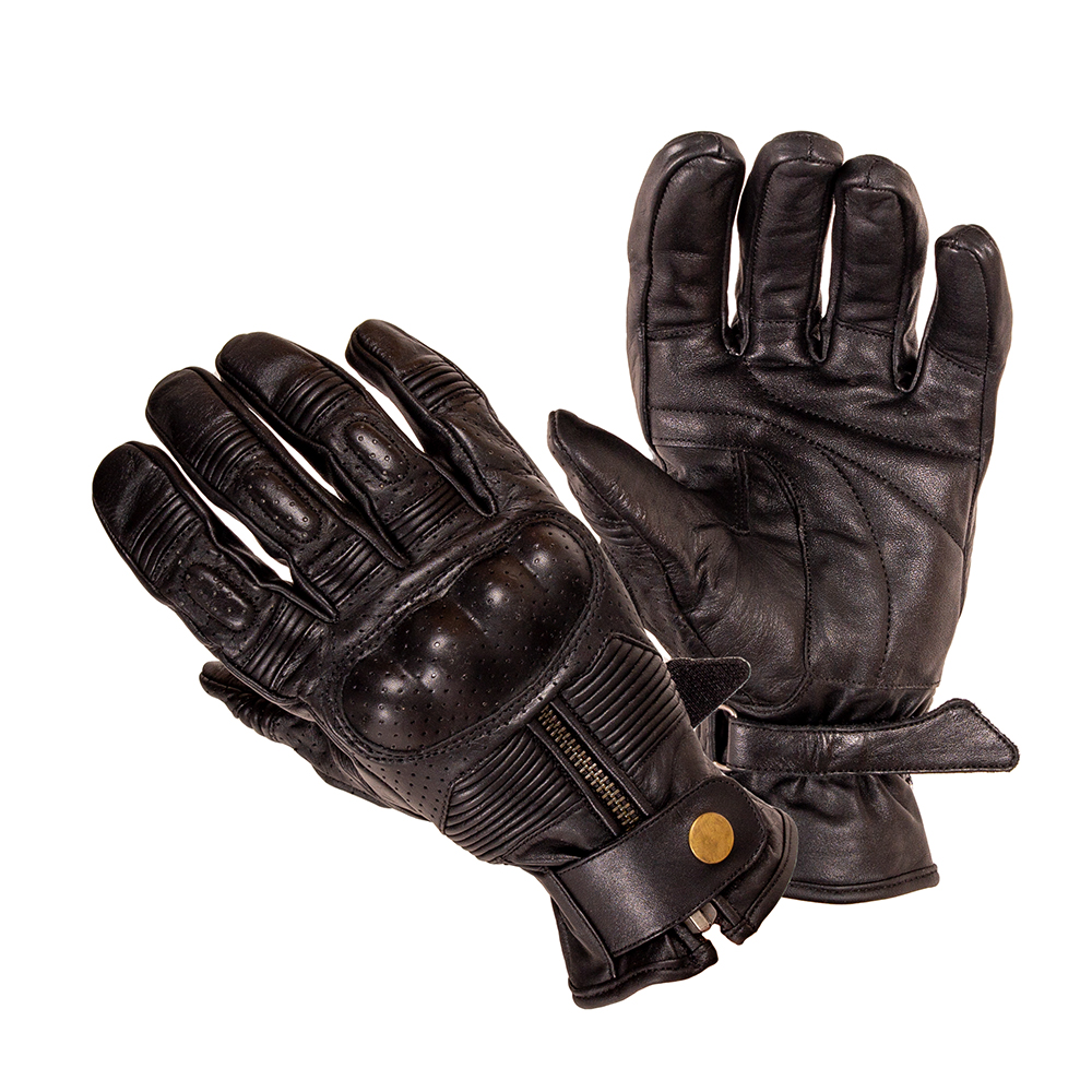 Kožené letní moto rukavice B-STAR Prelog černá - XXL