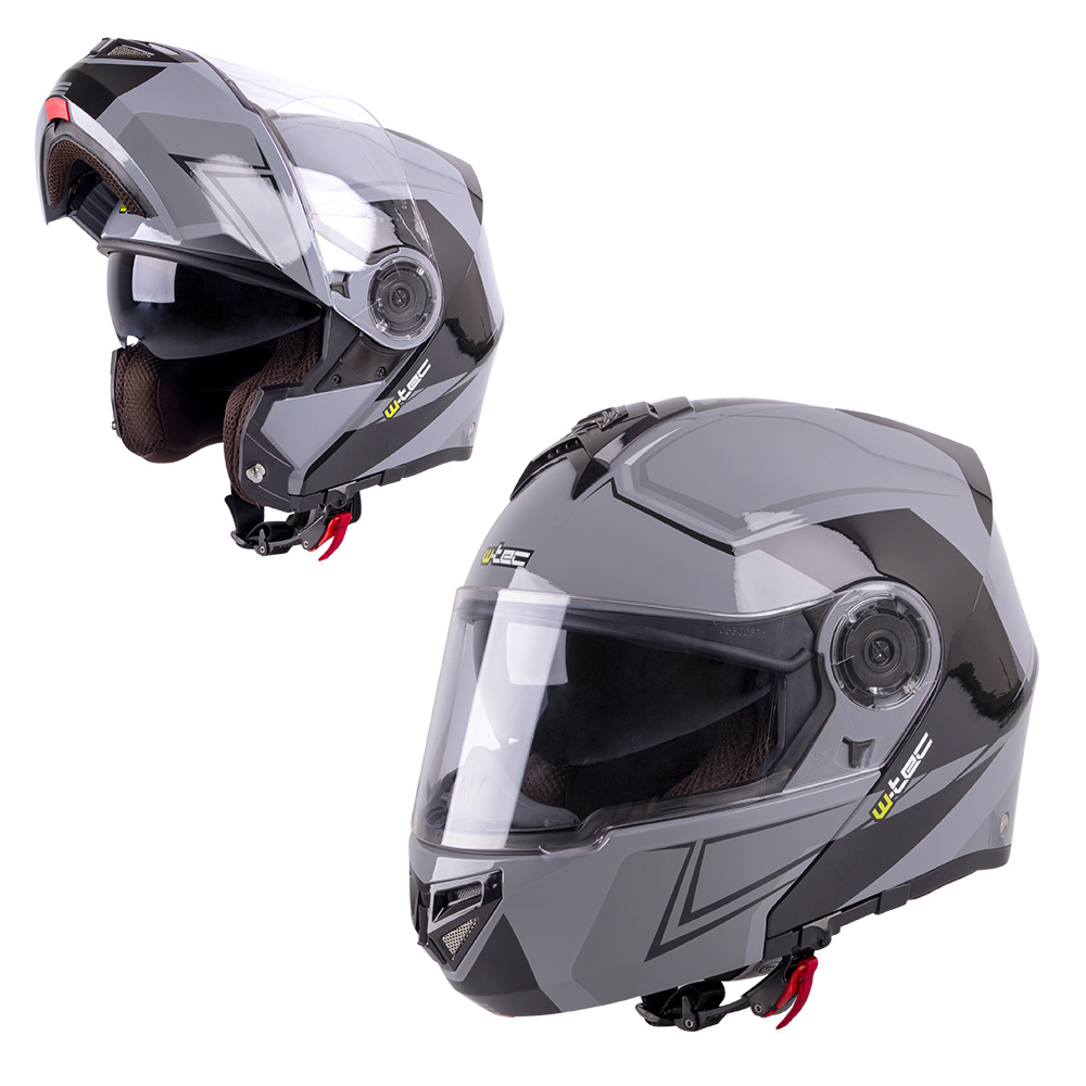 Levně Výklopná moto helma W-TEC Vexamo černo-šedá S (55-56)