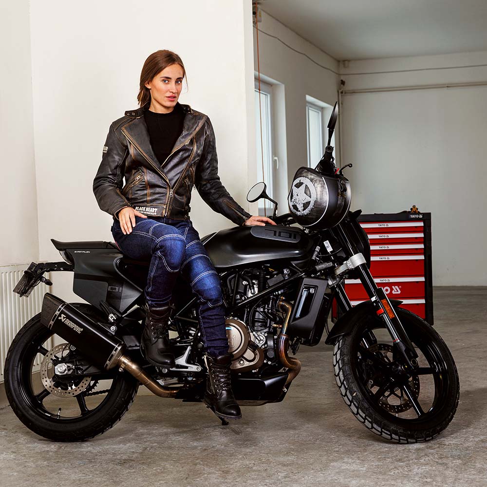 Dámské moto džíny W-TEC Rafael modrá 3XL (obrázek 6)