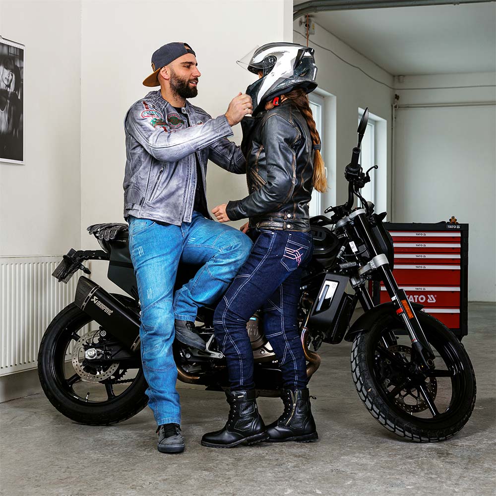 Dámské moto džíny W-TEC Rafael modrá 3XL (obrázek 7)