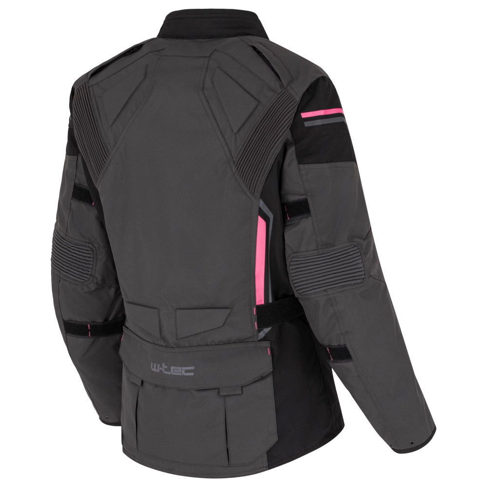 Dámská moto bunda W-TEC Barbata černo-šedo-růžová L (obrázek 8)
