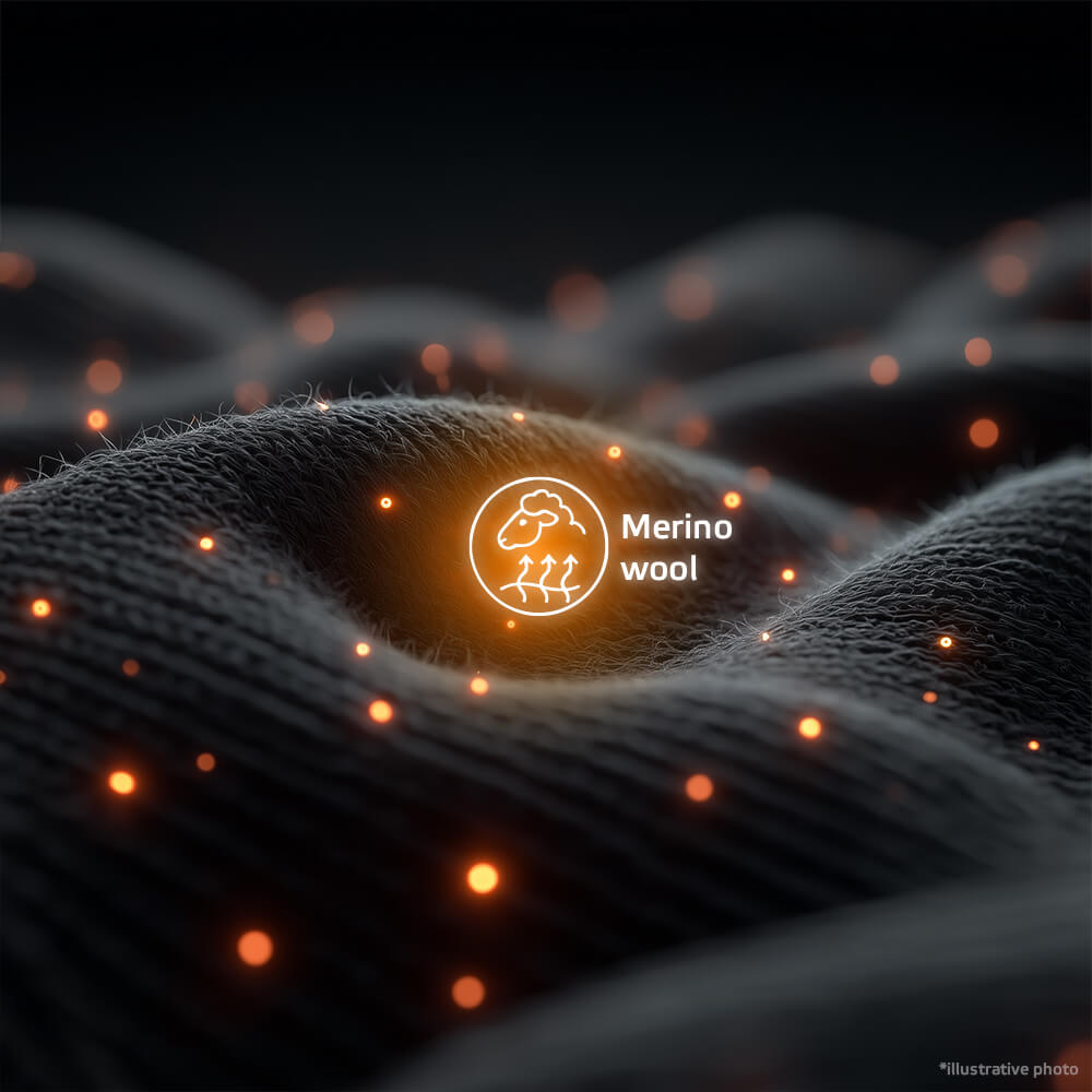 Merino nepromokavé ponožky inSPORTline Pantesa AG+ antibakteriální L (43-46) - Obrázek 6