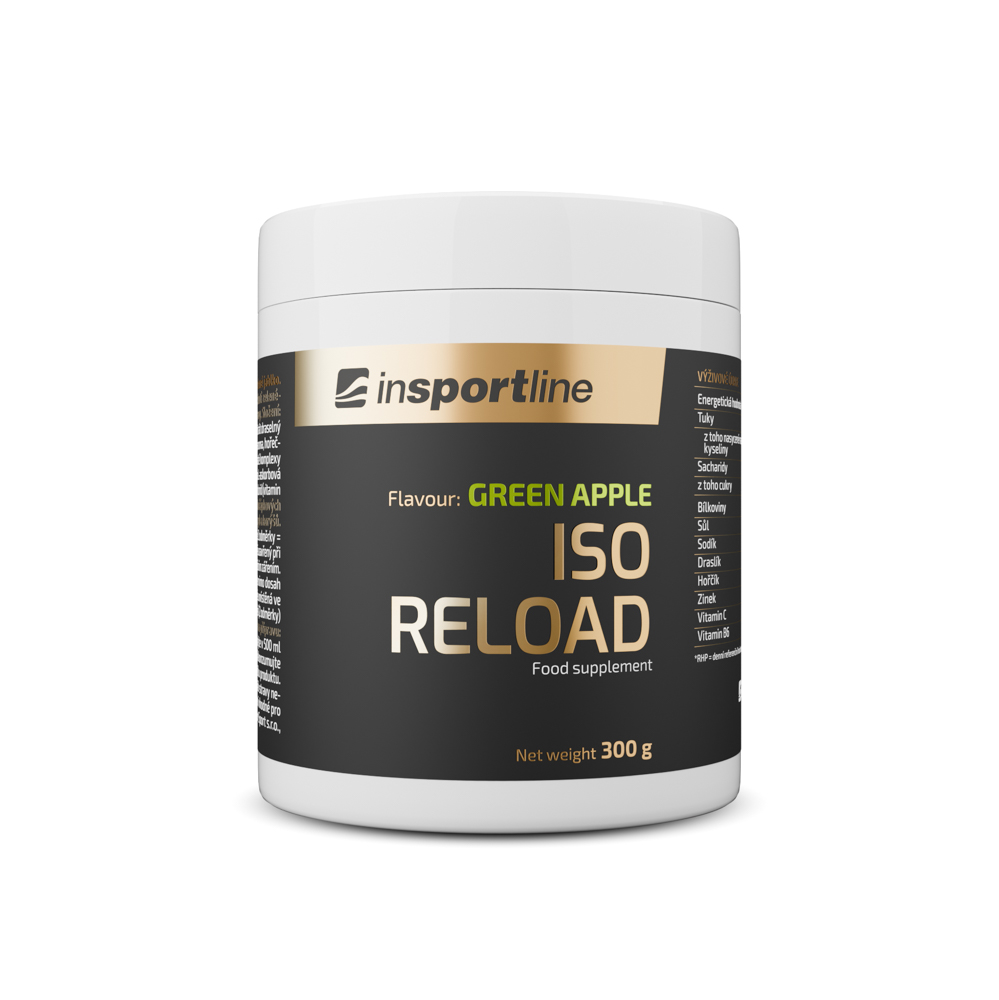 Isotonický nápoj inSPORTline IsoReload 300 g zelené jablko