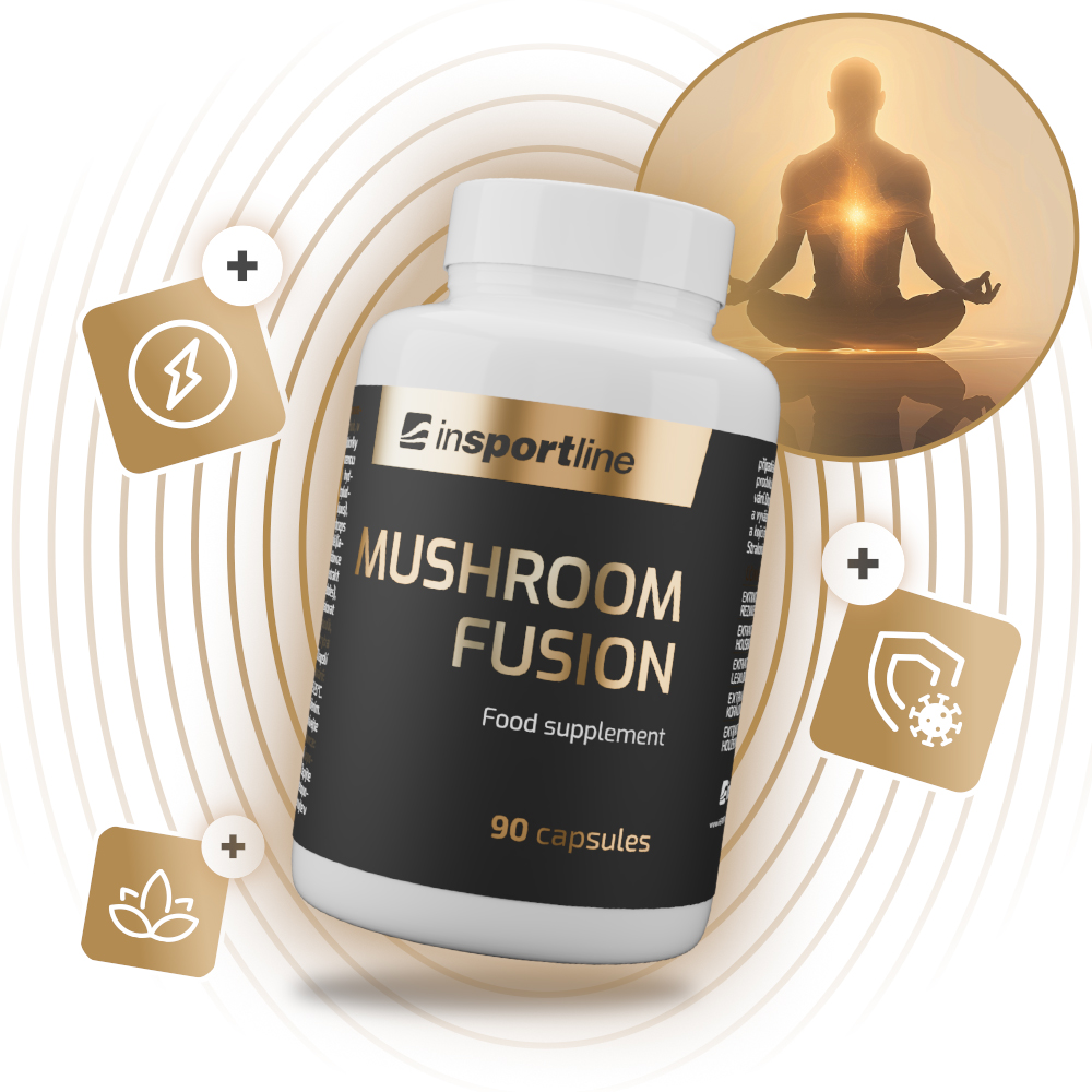 Wellness směs hub inSPORTline MushroomFusion, 90 kapslí (obrázek 3)