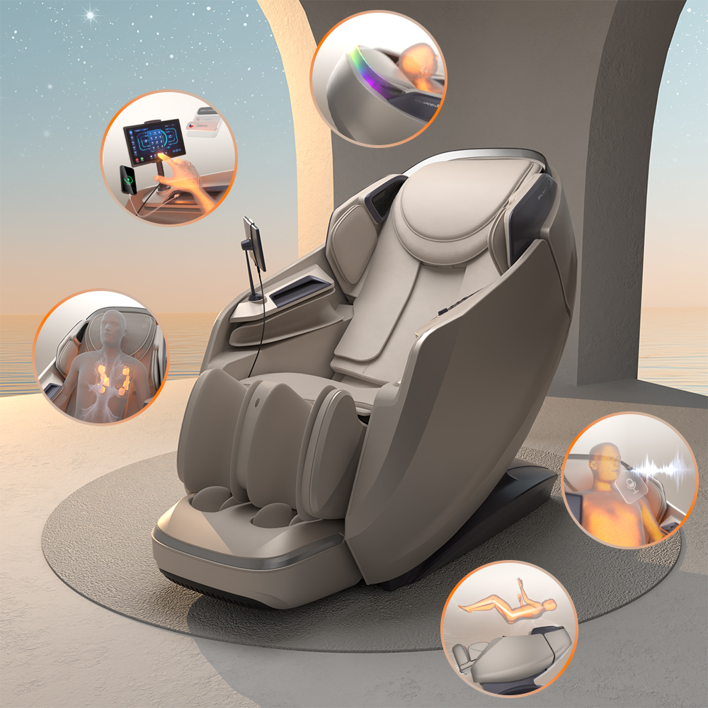 4D masážní křeslo inSPORTline Balsadena béžová - Obrázek 3