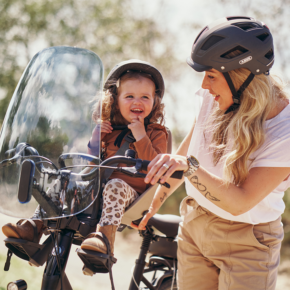 Přední sedačka na kolo s upínacím adaptérem Urban Iki Aotake mentolově modrá/Shinju bílá - Obrázek 3