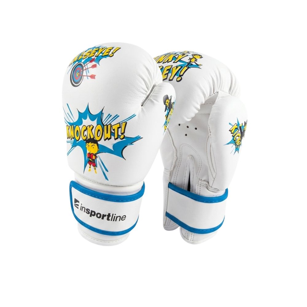 Dětské boxerské rukavice inSPORTline Jabbino bílá 4oz