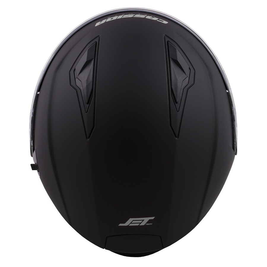 Moto přilba Cassida Jet Tech černá matná/šedá loga černá matná/šedá XS (53-54) - Obrázek 6