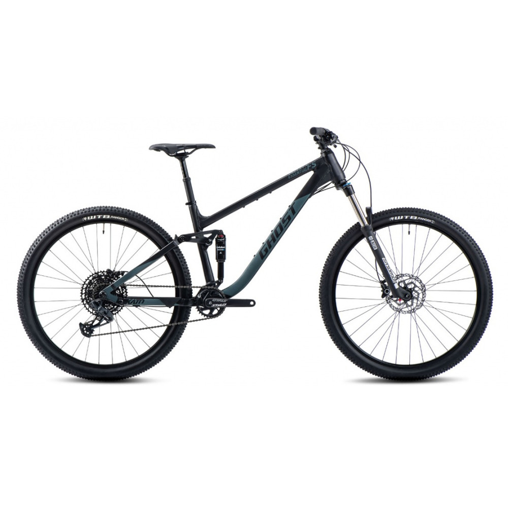 Celoodpružené kolo Ghost Kato FS Essential 27.5 - model 2024 Black/Green Matt - XS (15", 156-164 cm)