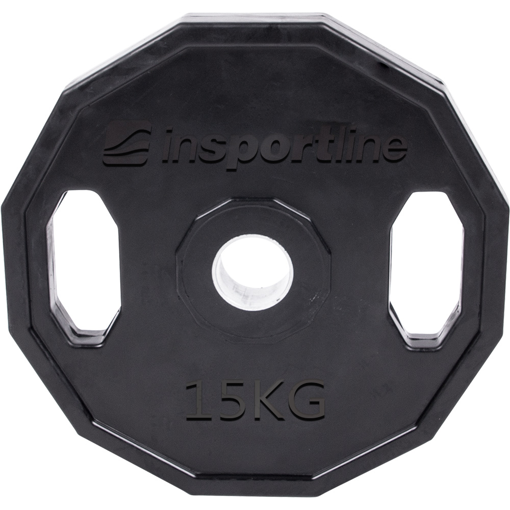 Levně Pogumovaný olympijský kotouč inSPORTline Ruberton 15 kg 50 mm