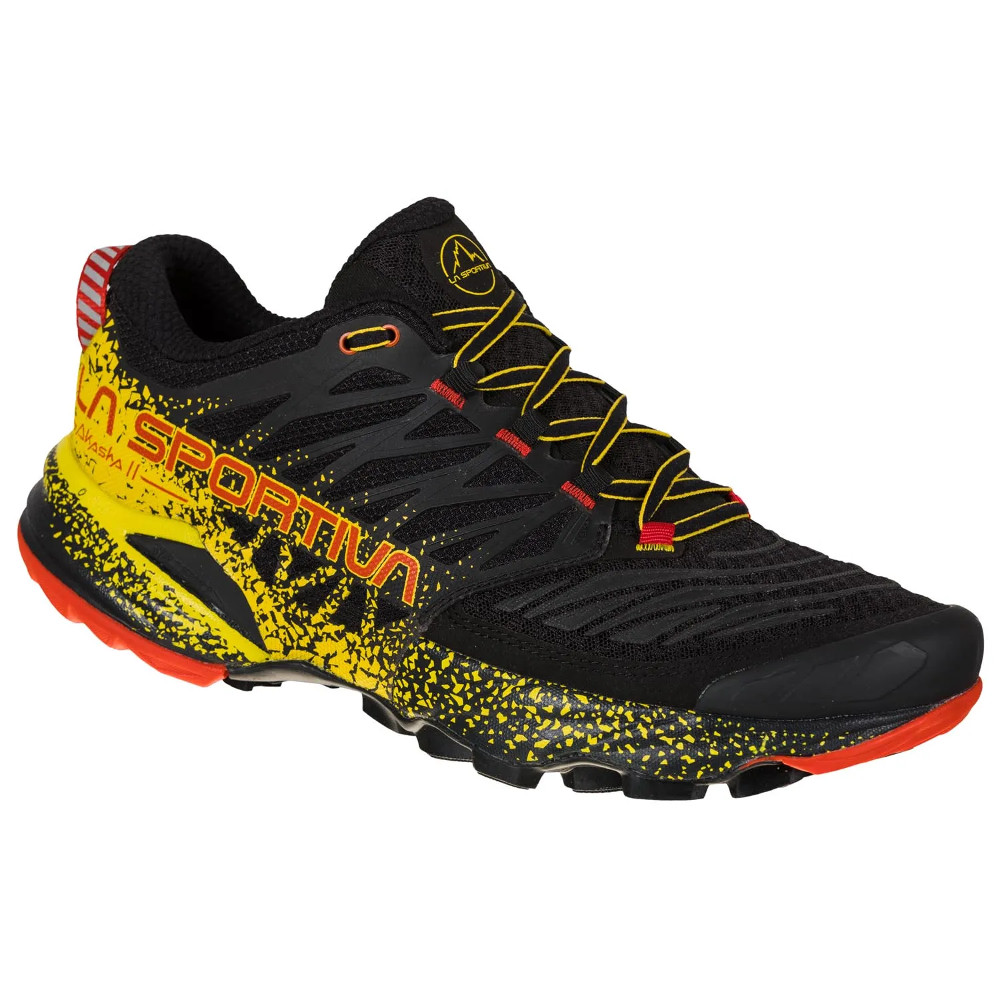 Levně Pánské trailové boty La Sportiva Akasha II Black-Yellow 45,5