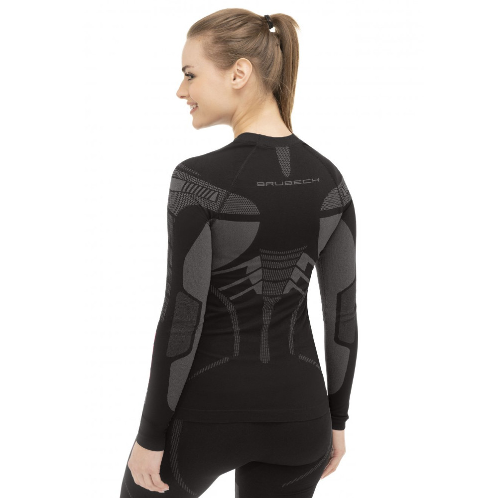 Dámské funkční triko Brubeck Dry s dlouhým rukávem Black/Graphite XL - Obrázek 4