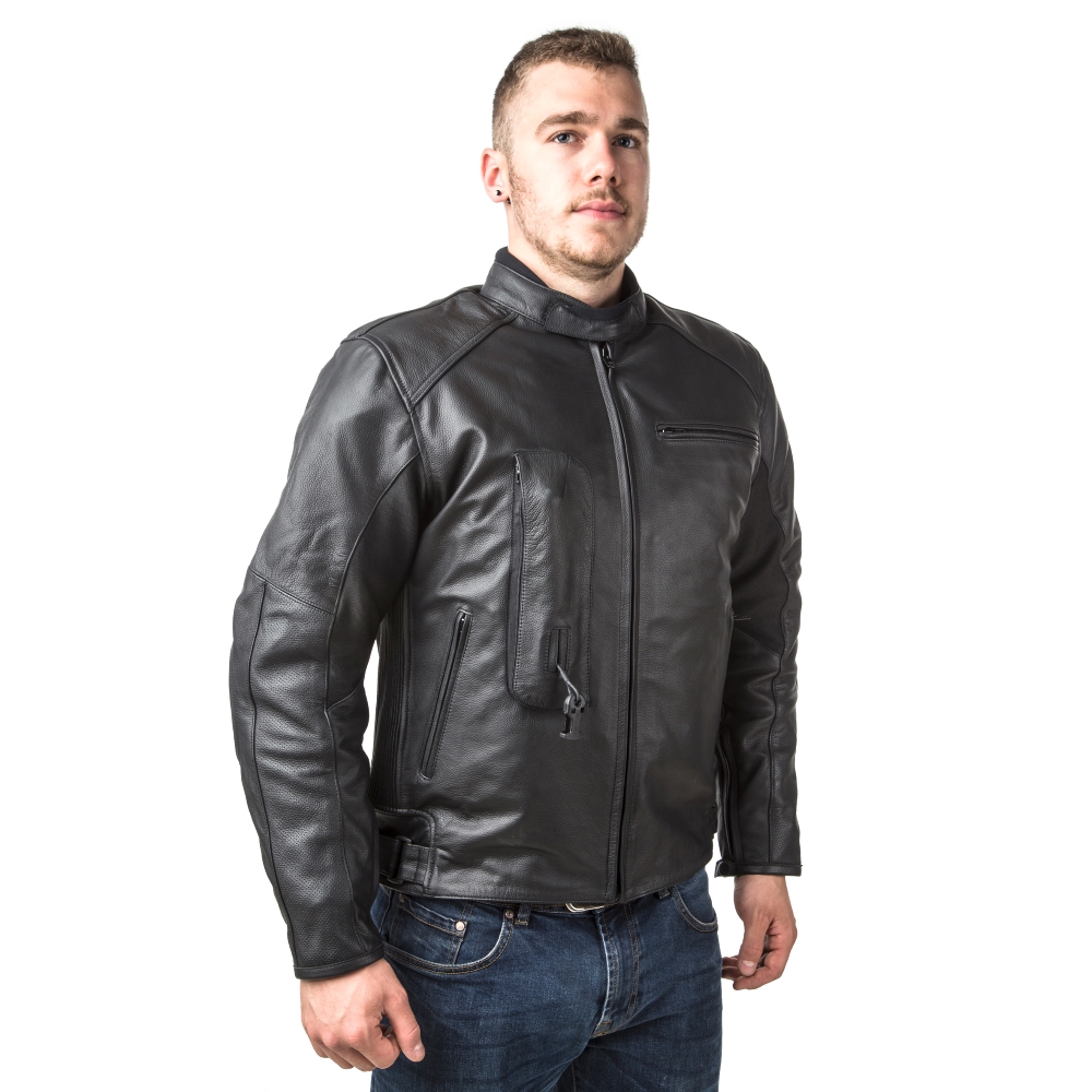 Airbagová bunda Helite Roadster černá kožená, mechanická s trhačkou černá 4XL - Obrázek 4