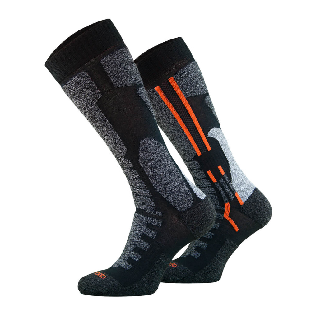 Levně Motorkářské ponožky Comodo MTB1 Black Orange 35-38