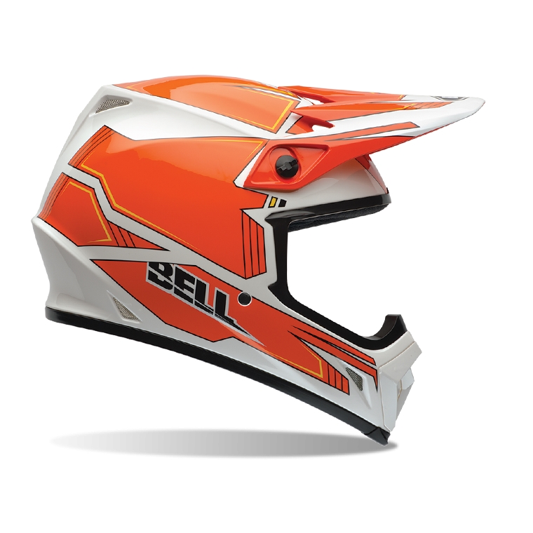 Motokrosová přilba BELL MX-9  L (59-60)  oranžovo-bílá