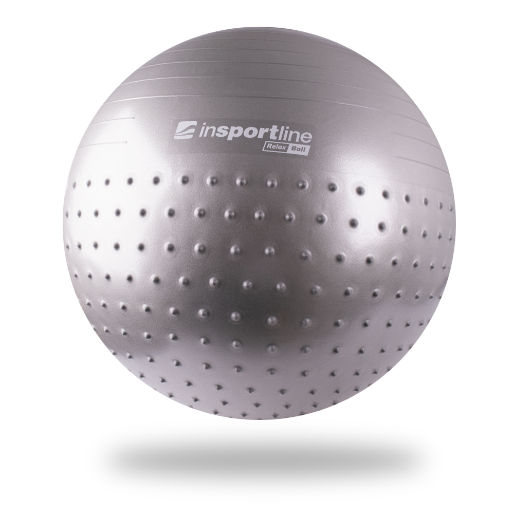 Levně Gymnastický míč inSPORTline Relax Ball 65 cm šedá